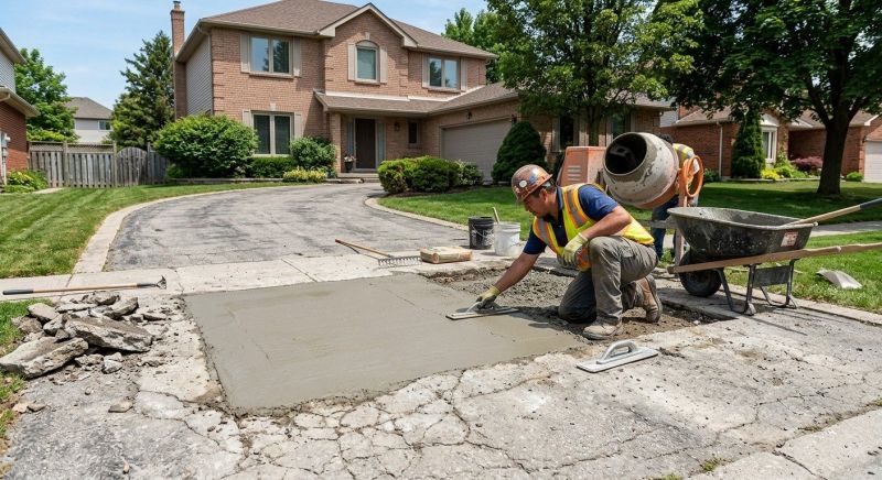 Concrete Driveway Patching in West Des Moines, IA